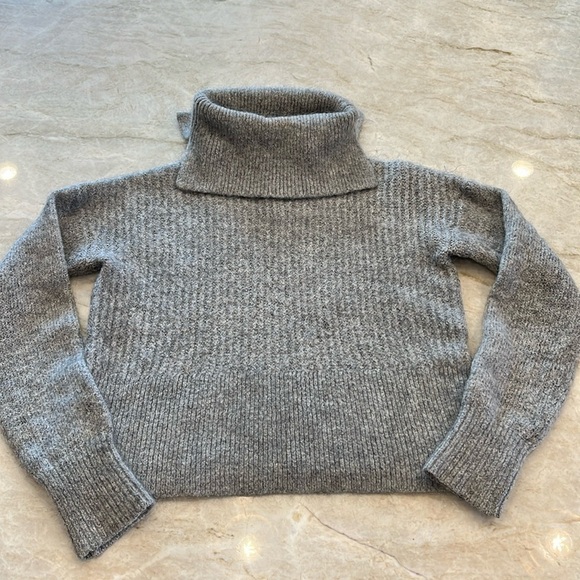 & Other Stories | Mohair Wool Blend Turtleneck Sweater | Grey | Size Small - Picture 1 of 14